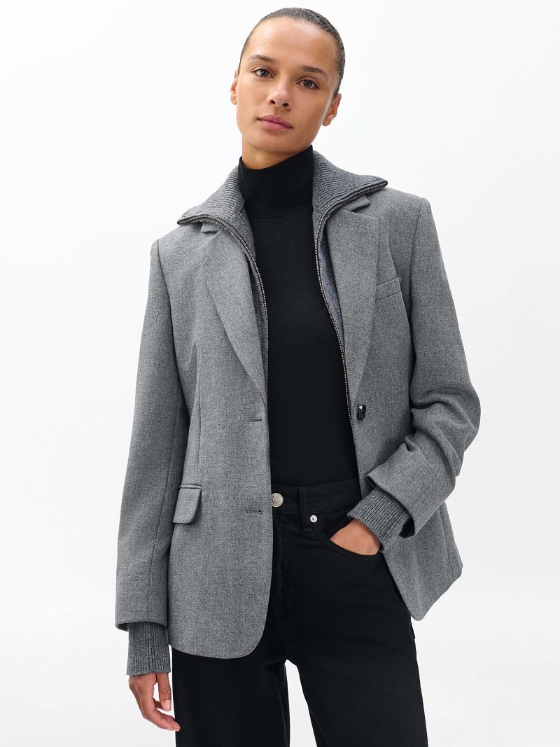 Frank Mixed-Media Blazer