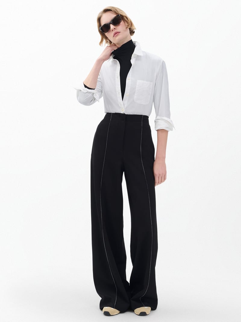 Irina Contrast-Stitch Pants