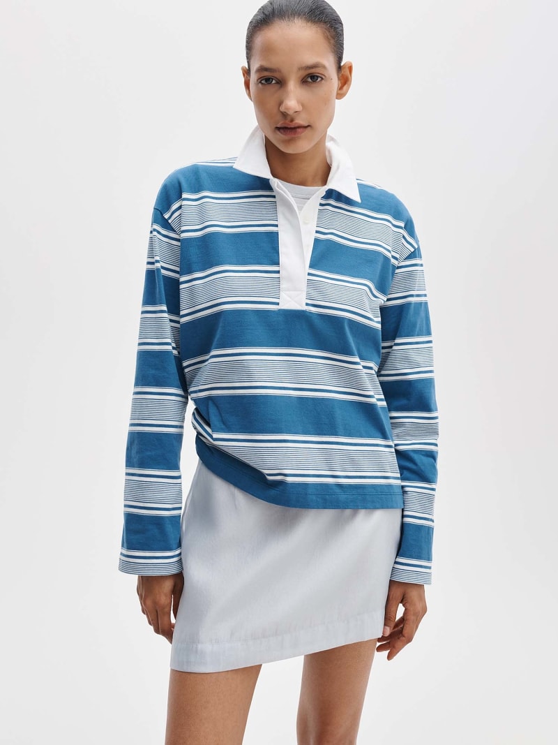 Polo boxy a maniche lunghe a righe Kelly