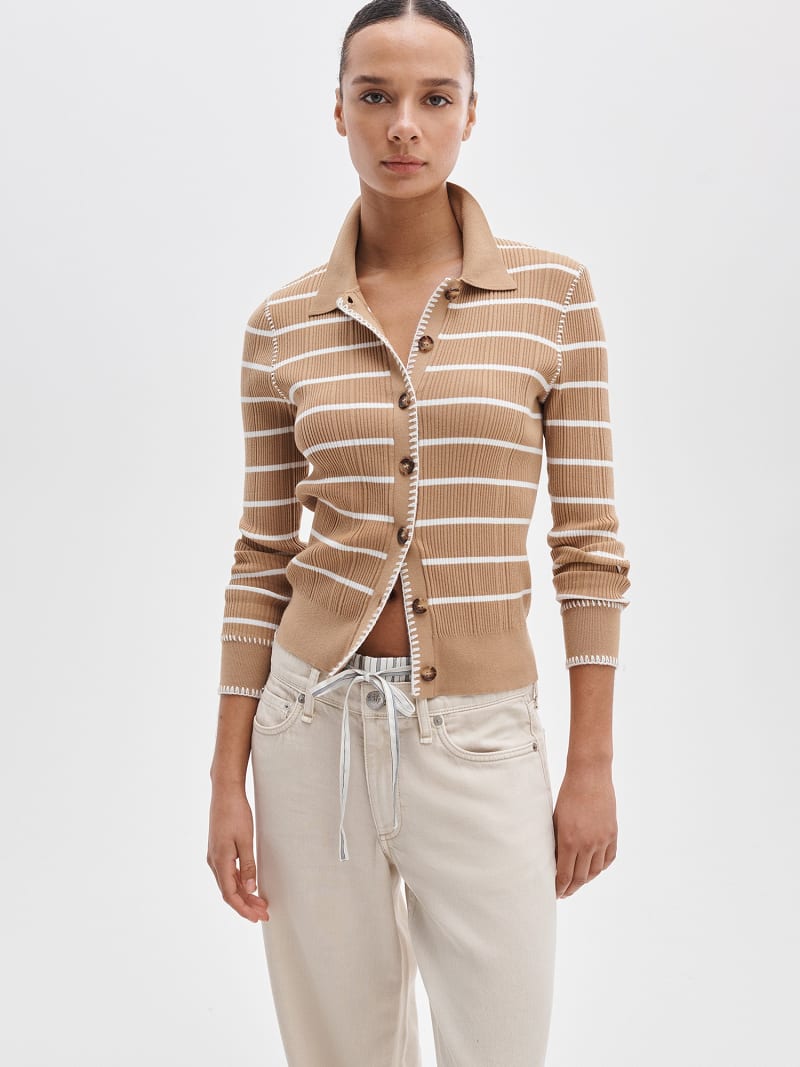 Harper gestreifter Cardigan