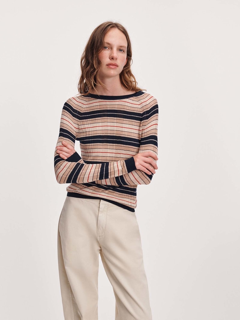 Teresa Striped Crewneck